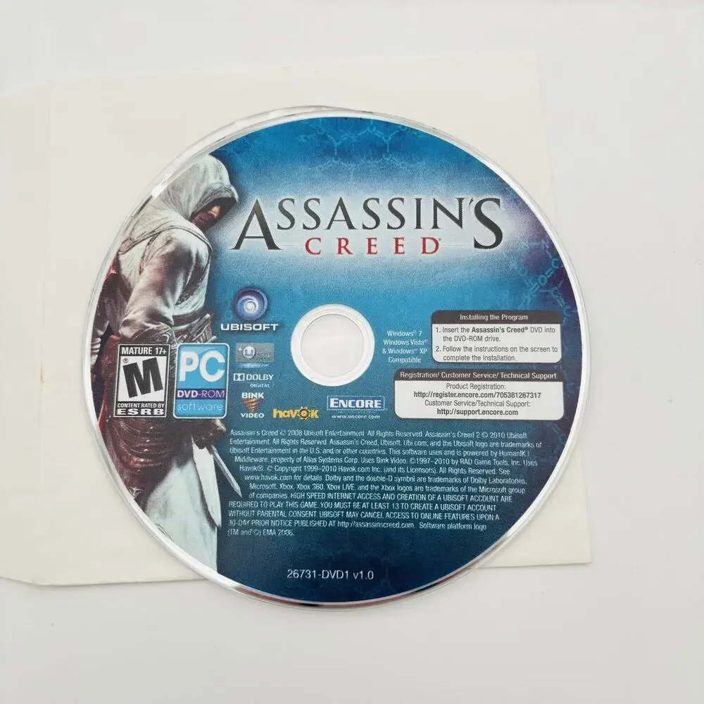 Assassins Creed 1 & 2 Ultimate Collection PC Video Game. Very Good Condition